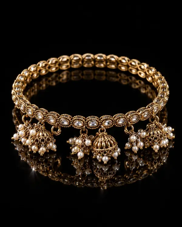 Pearl Jhumka Bangles