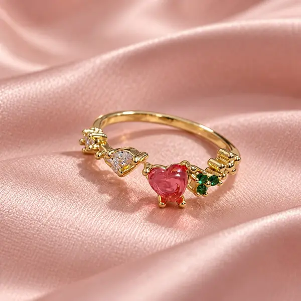 Pink Heart Ring