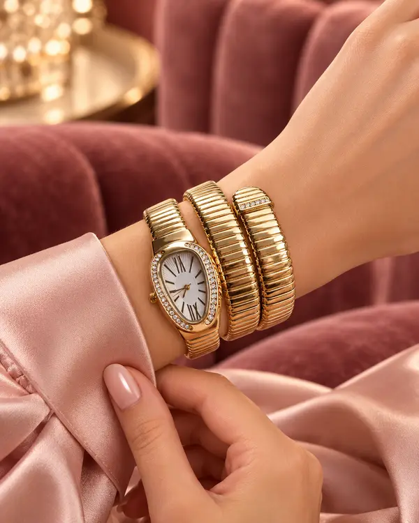 Ivory Serpent Coil Watch